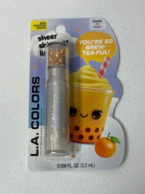 L.A. Colors Bubble Tea Shimmer Lip Gloss Its Poppin New